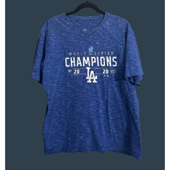 Los Angeles Dodgers 2020 World Series Champions T-Shirt Blue L